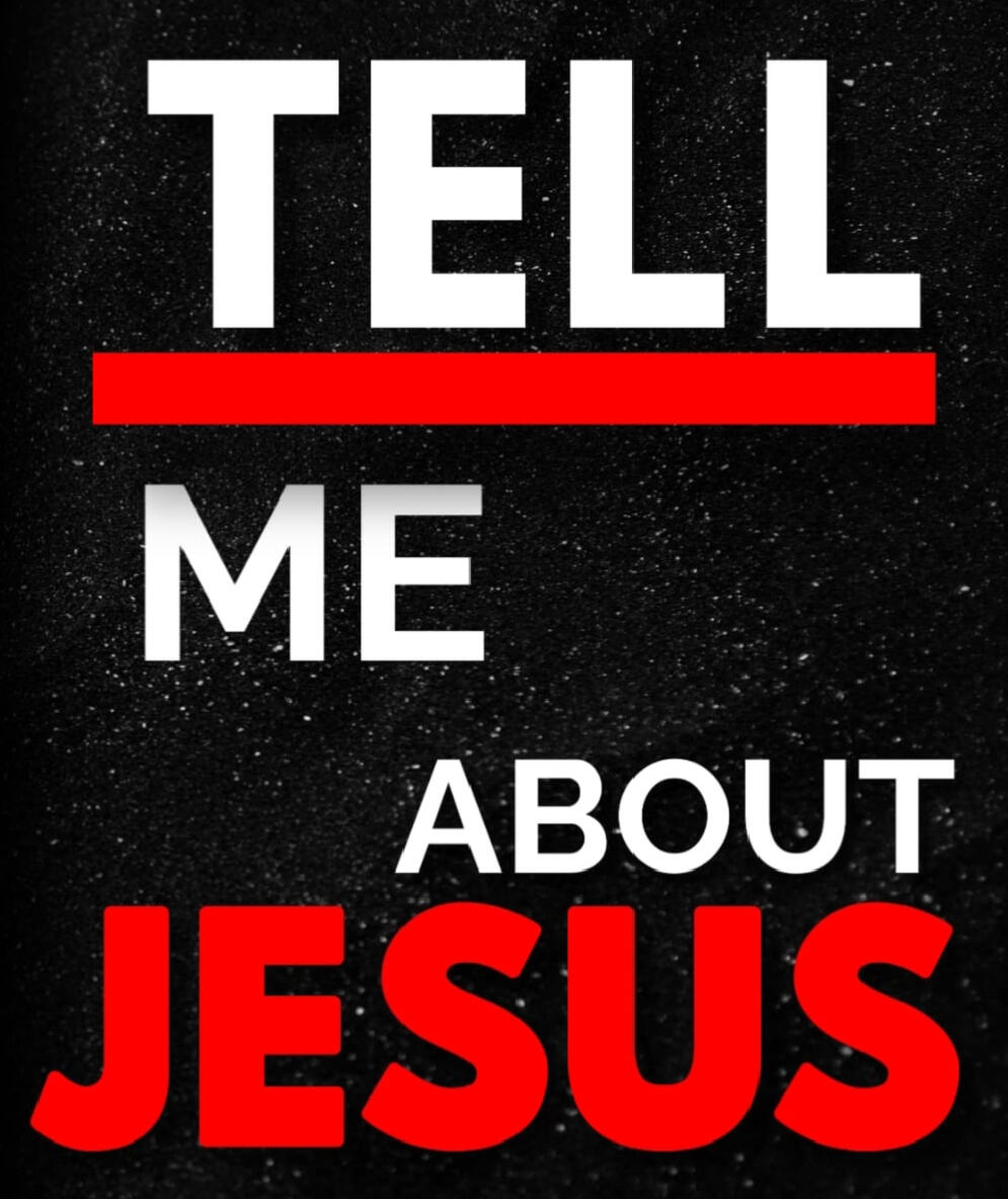 Official logo of the Tell Me About JESUS Movement, founded by International Evangelist Mutinda Charles Runo of Jesus Changing Lives Ministries. Christian street evangelism campaign active in Kenya, Uganda, Tanzania, Rwanda, Burundi, DR Congo and 7 other Af